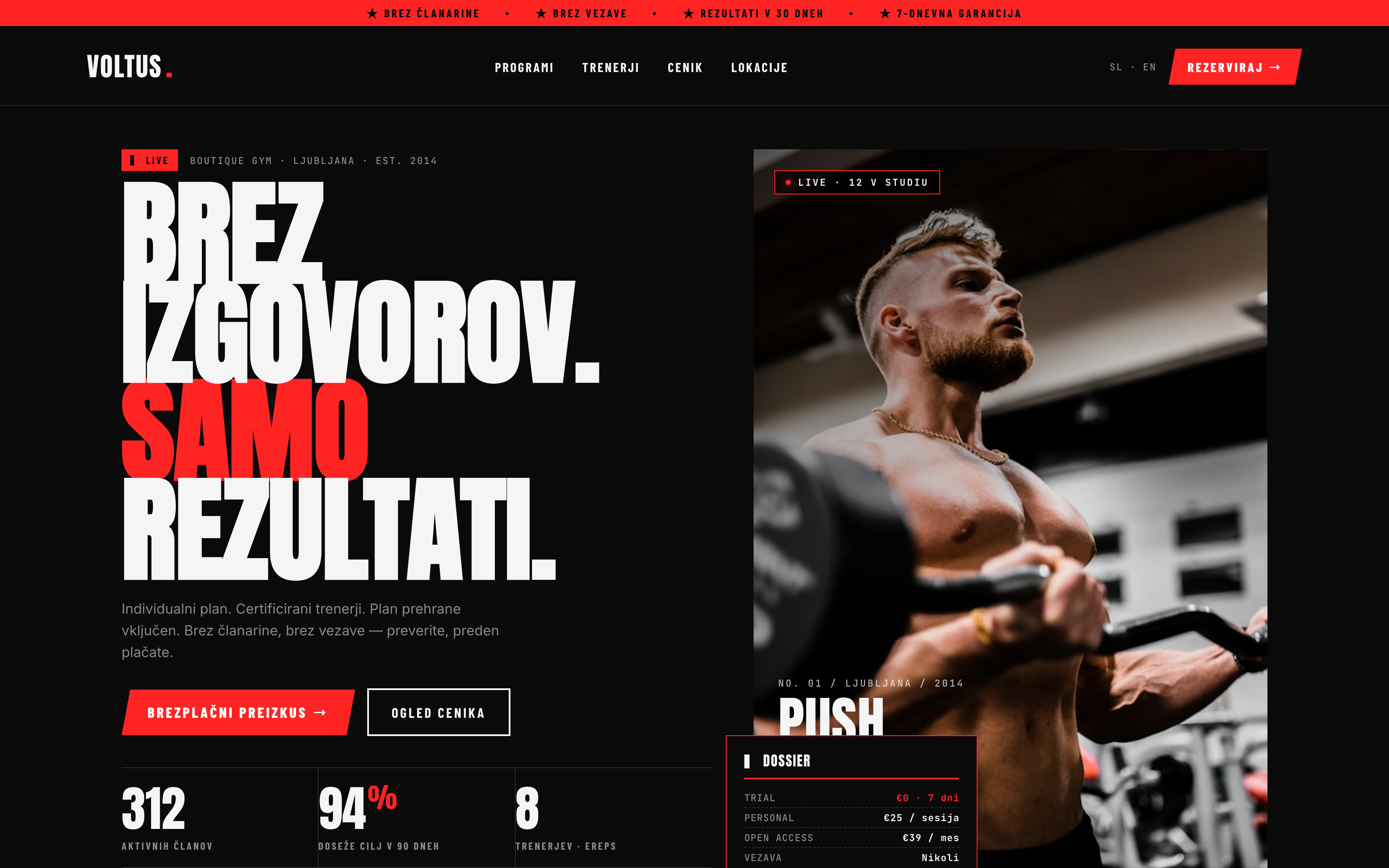 Spletna stran po prenovi
